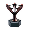 Teamwork Bronze Resin Award, 8"H